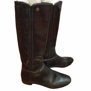 Authentic Tory Burch Irene Equestrian Black Boots